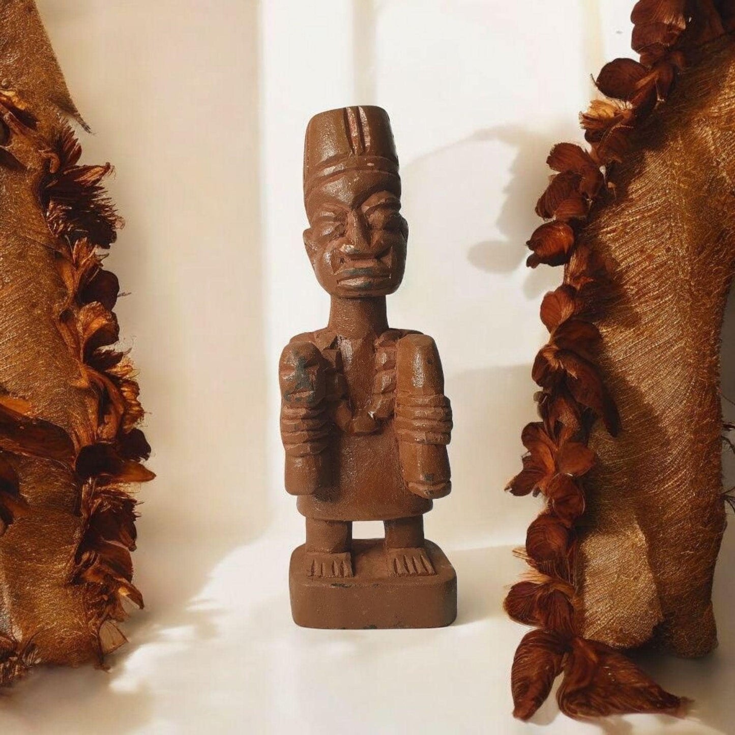 estatua de madera Yoruba Babalawo Santeria Palo Mayombe