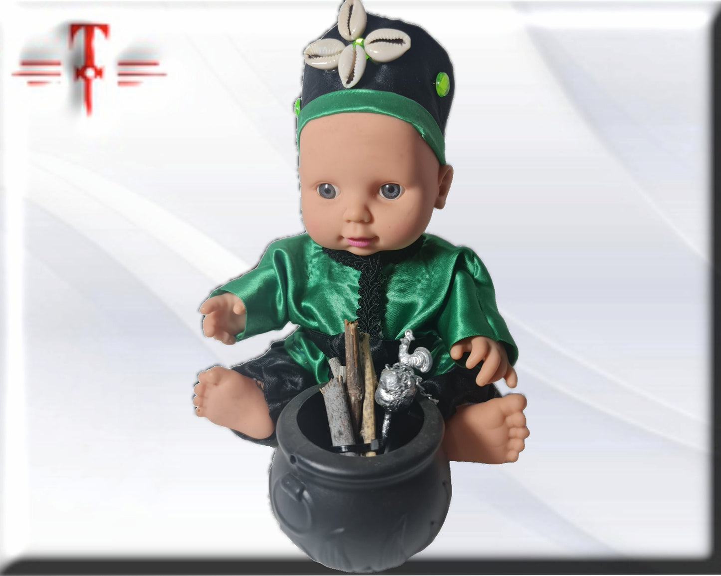 Muñeco Orisha Ogun Oggun, santería yoruba lucumí