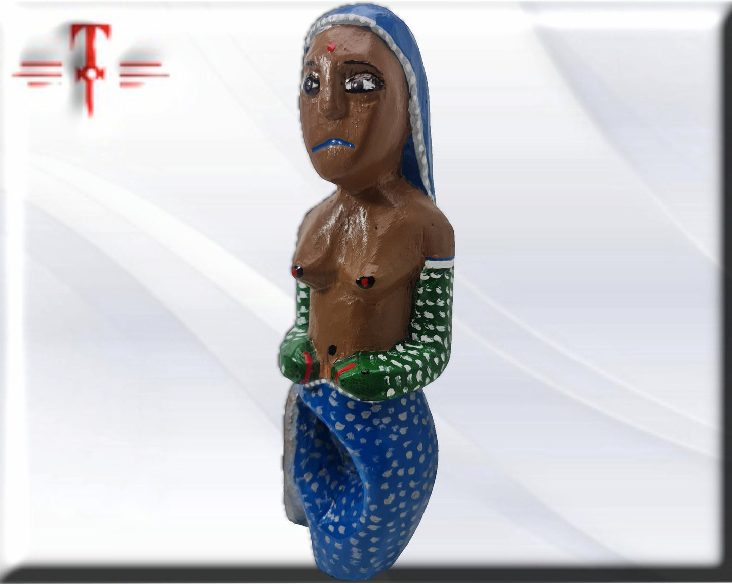 Escultura madera Mami Wata , original de Africa ( Benín ) Yemaya