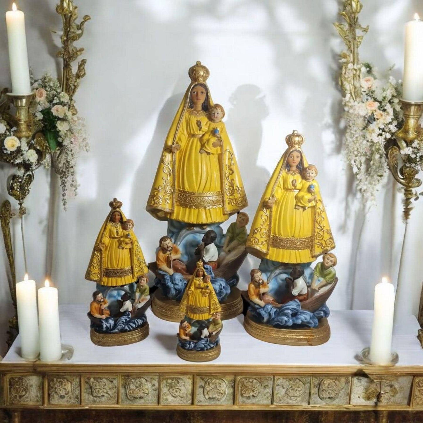Virgen de la caridad del cobre Amarilla , Santos y Vírgenes católicos , productos Religiosos