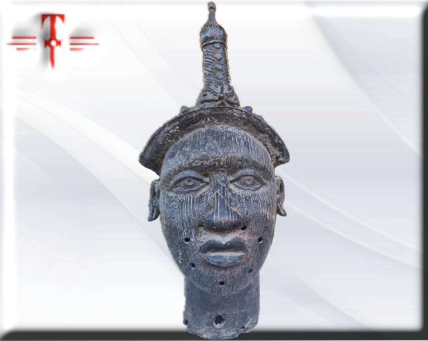 Busto de Ifá , Arte africano , Yoruba , Escultura de bronce 6 kilogramos