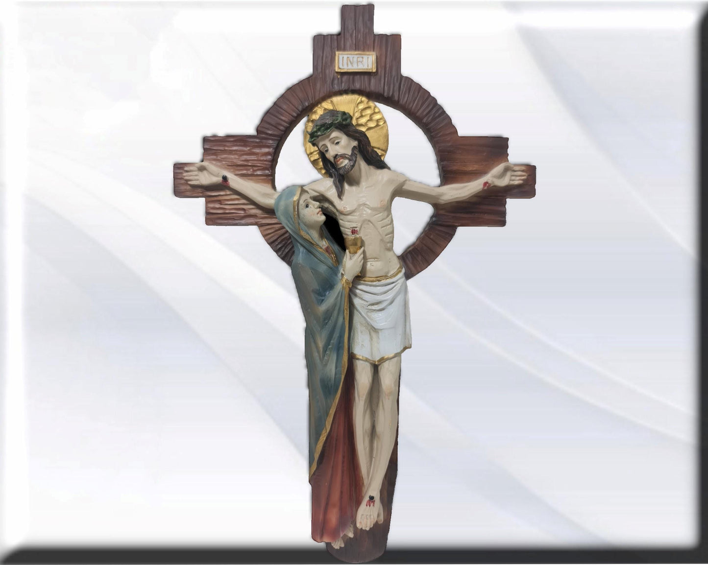 Crucifijo Cruz con Maria . Catholic Saints and Virgins, Religious products,