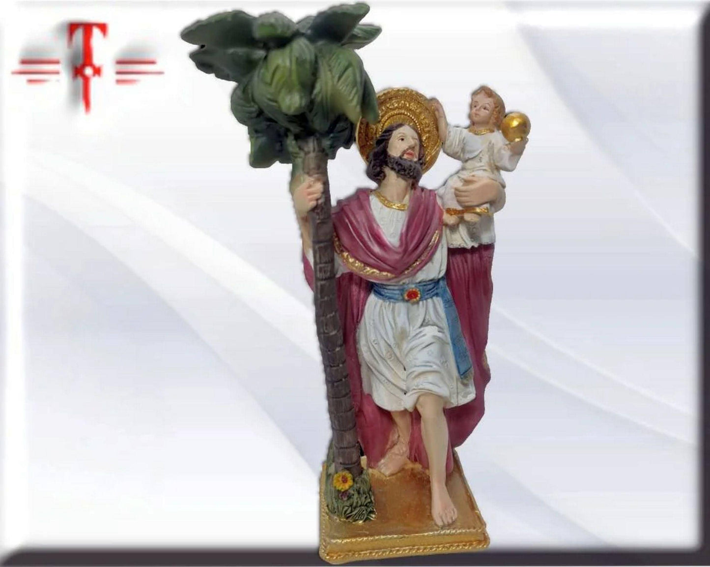 San Cristobal bajo Palmera , Santos y Vírgenes católicos , productos Religiosos