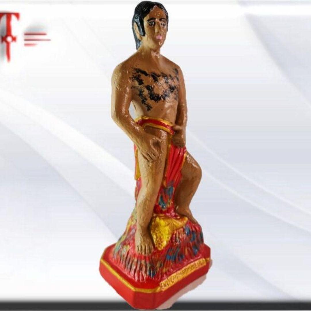 Figura Yeso exu chama dinheiro , Candomble , kimbisa, Umbanda