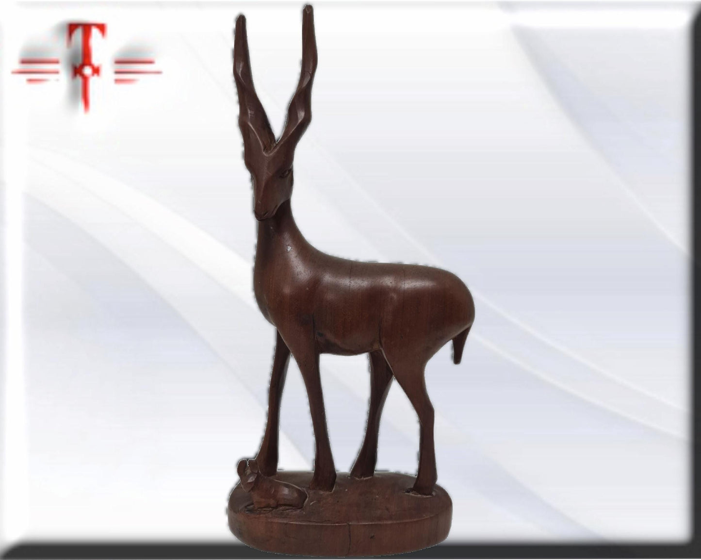 Ciervo madera , animal decoracion del hogar - producto artesanal