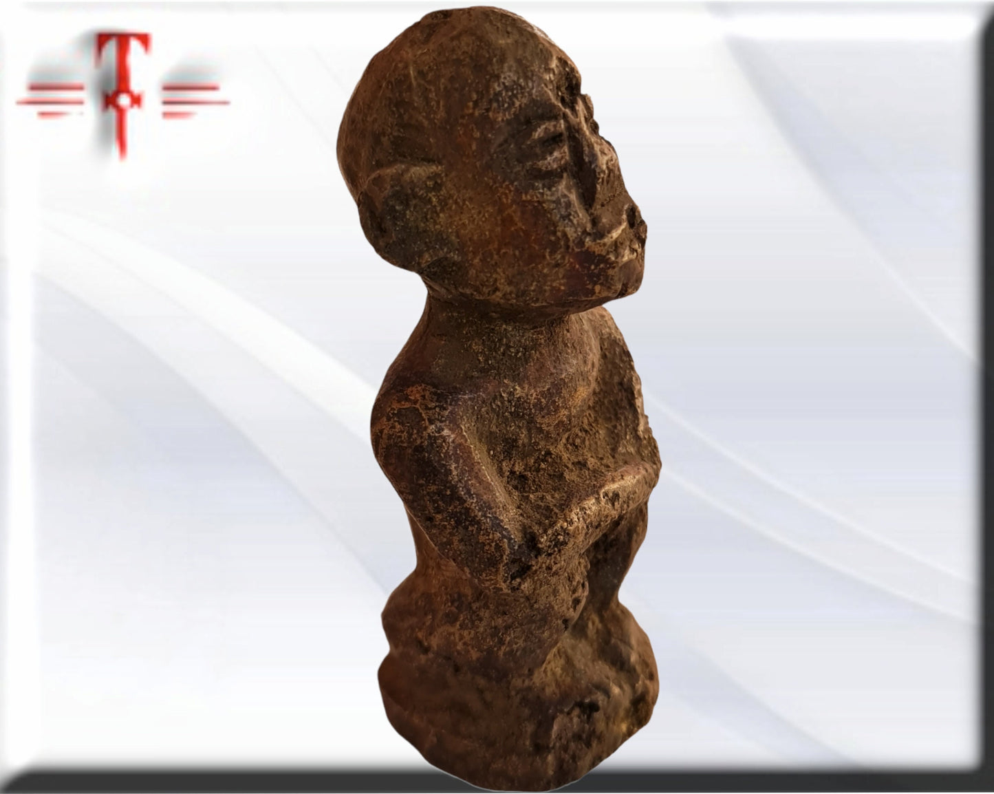 Antigua estatuilla de bronce de Benín Arte Africano , galeria de arte