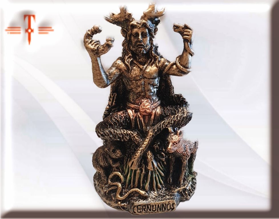 Statue des Gottes Dagda, mythologische Götter, esoterische und religiöse Gegenstände, handbemalt