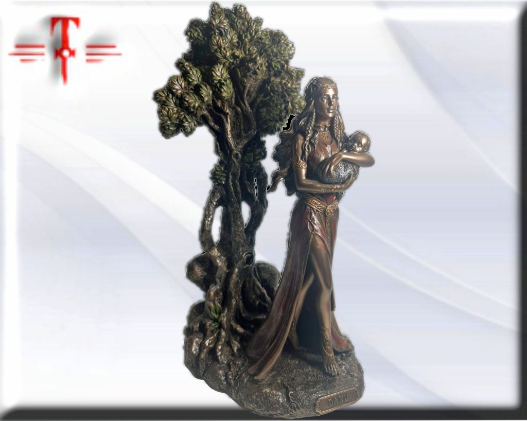 Statue des Gottes Dagda, mythologische Götter, esoterische und religiöse Gegenstände, handbemalt