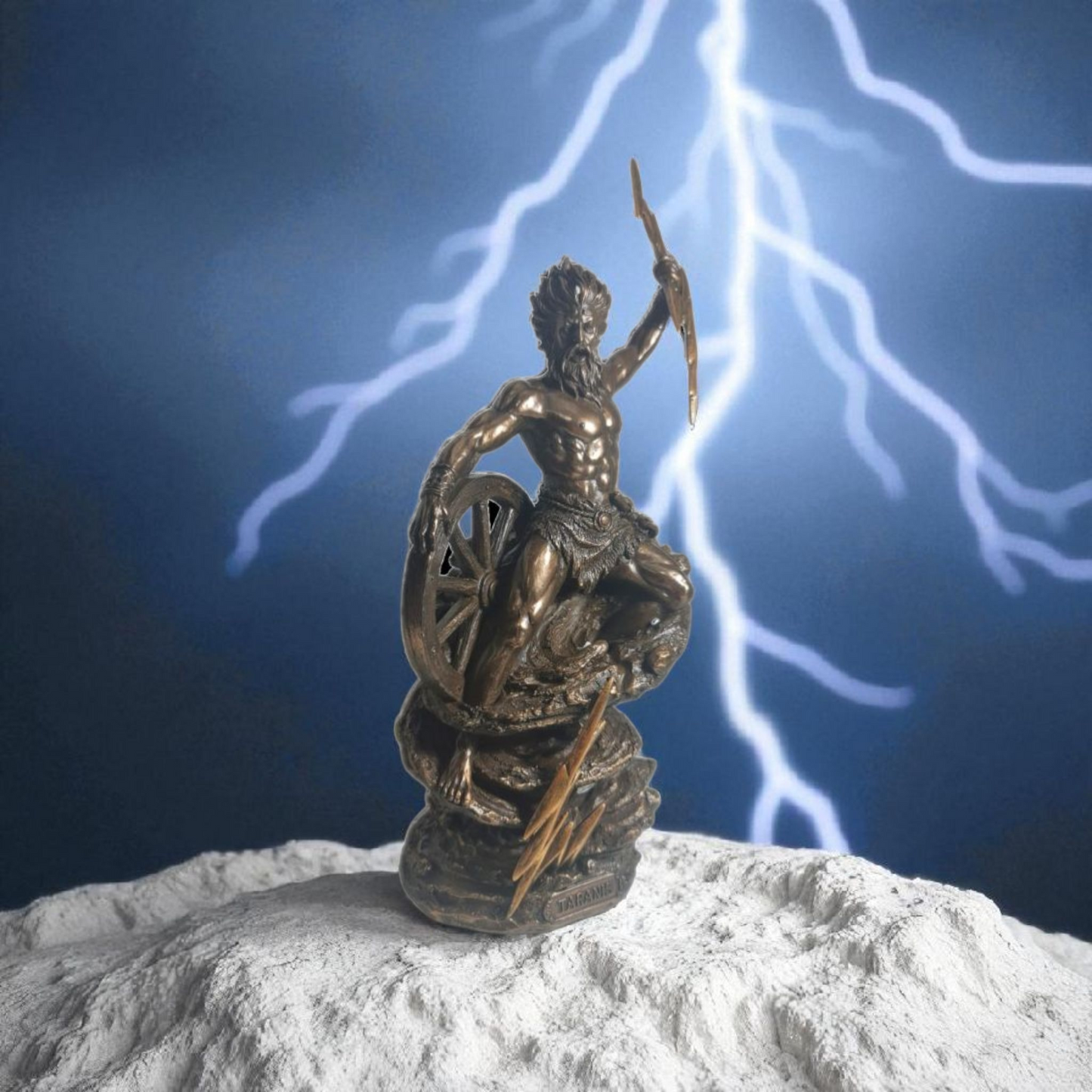Statue des Gottes Dagda, mythologische Götter, esoterische und religiöse Gegenstände, handbemalt