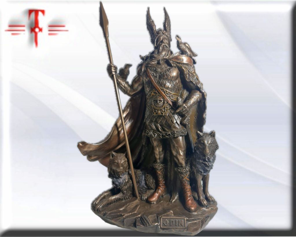 Statue des Gottes Dagda, mythologische Götter, esoterische und religiöse Gegenstände, handbemalt