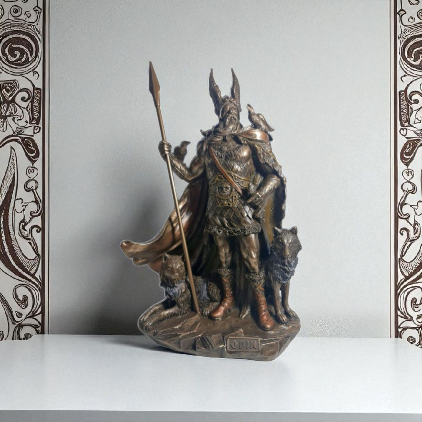 Statue des Gottes Dagda, mythologische Götter, esoterische und religiöse Gegenstände, handbemalt