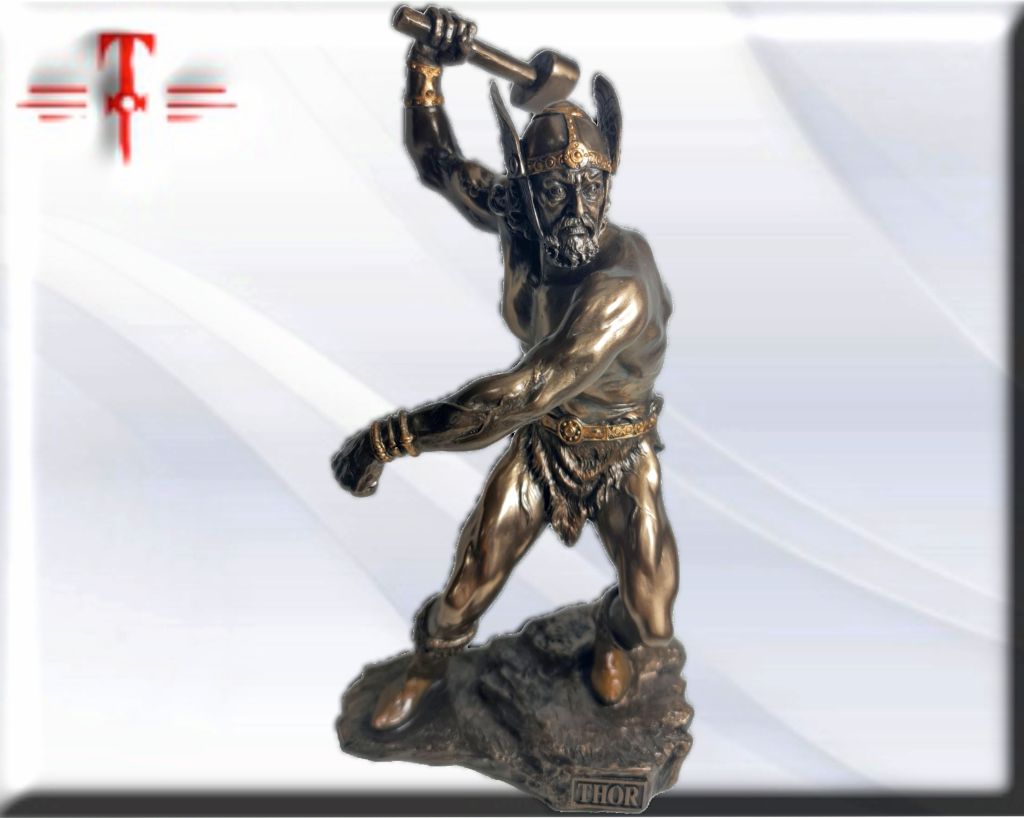 Statue des Gottes Dagda, mythologische Götter, esoterische und religiöse Gegenstände, handbemalt