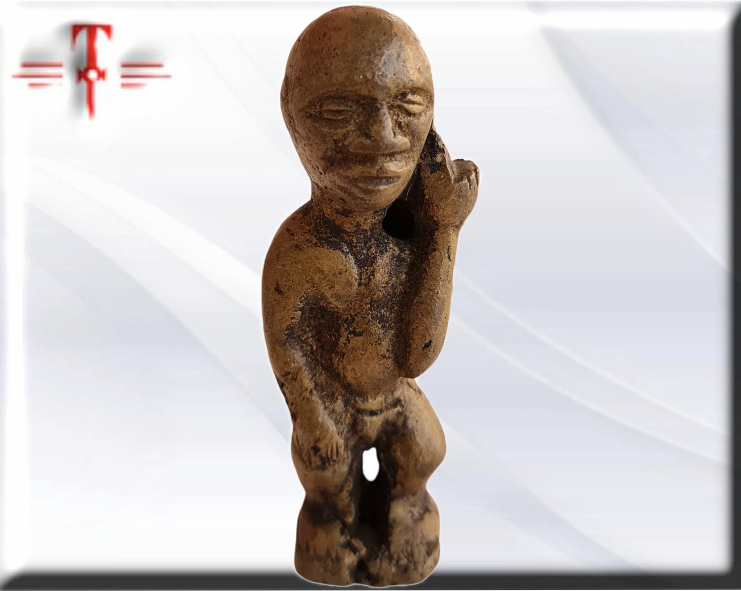 Antigua estatuilla de bronce de Benín Arte Africano , galeria de arte
