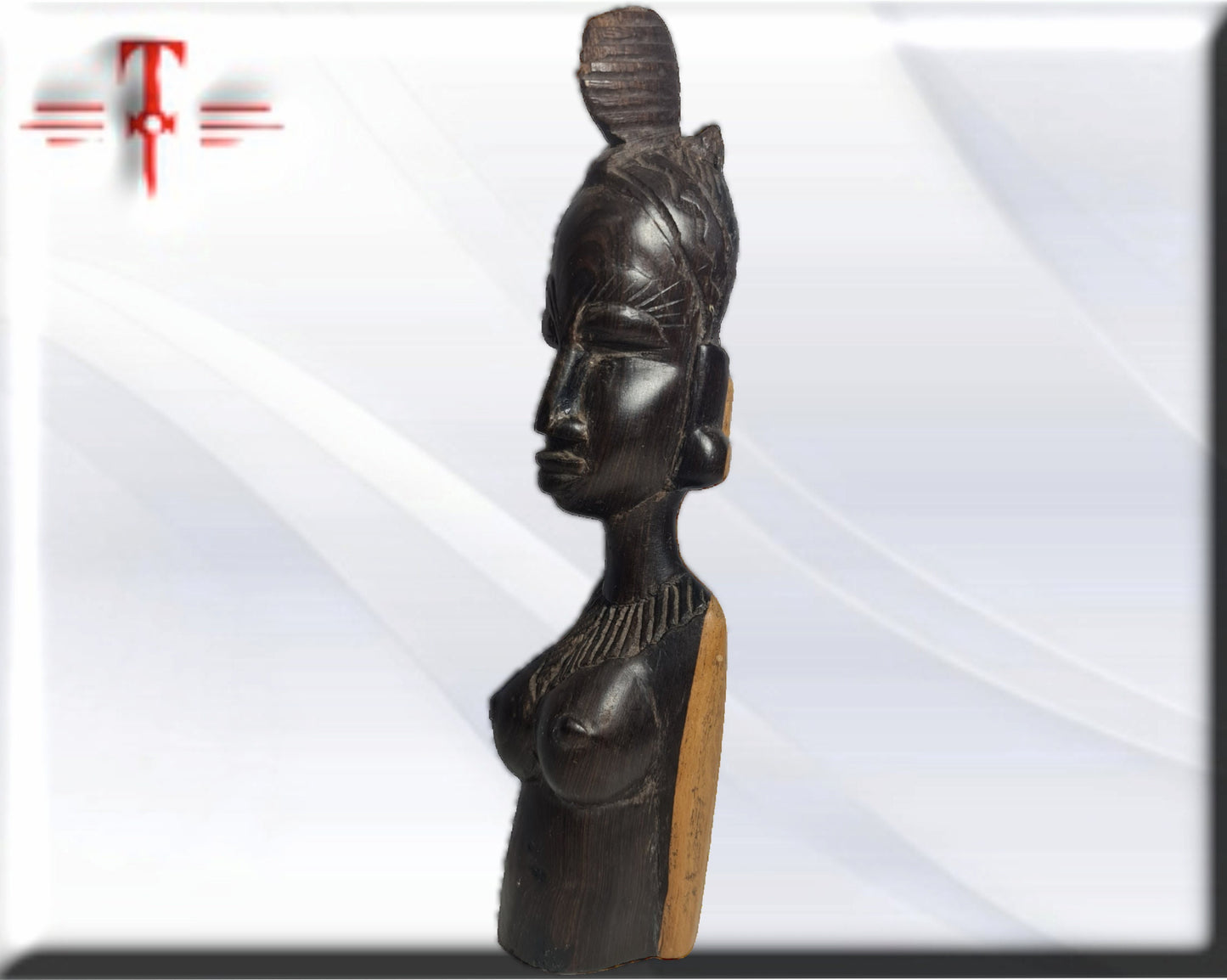 Busto mujer africana Galería arte , antigüedad , artesanías africanas