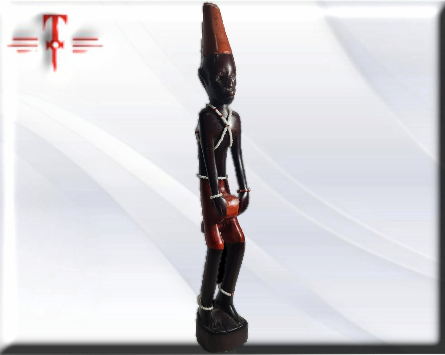 Africano con tambor arte tribal africano hecho a mano