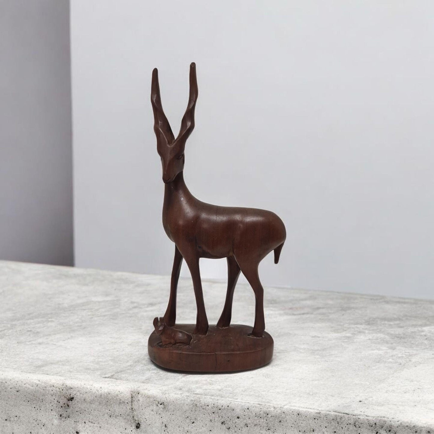 Ciervo madera , animal decoracion del hogar - producto artesanal