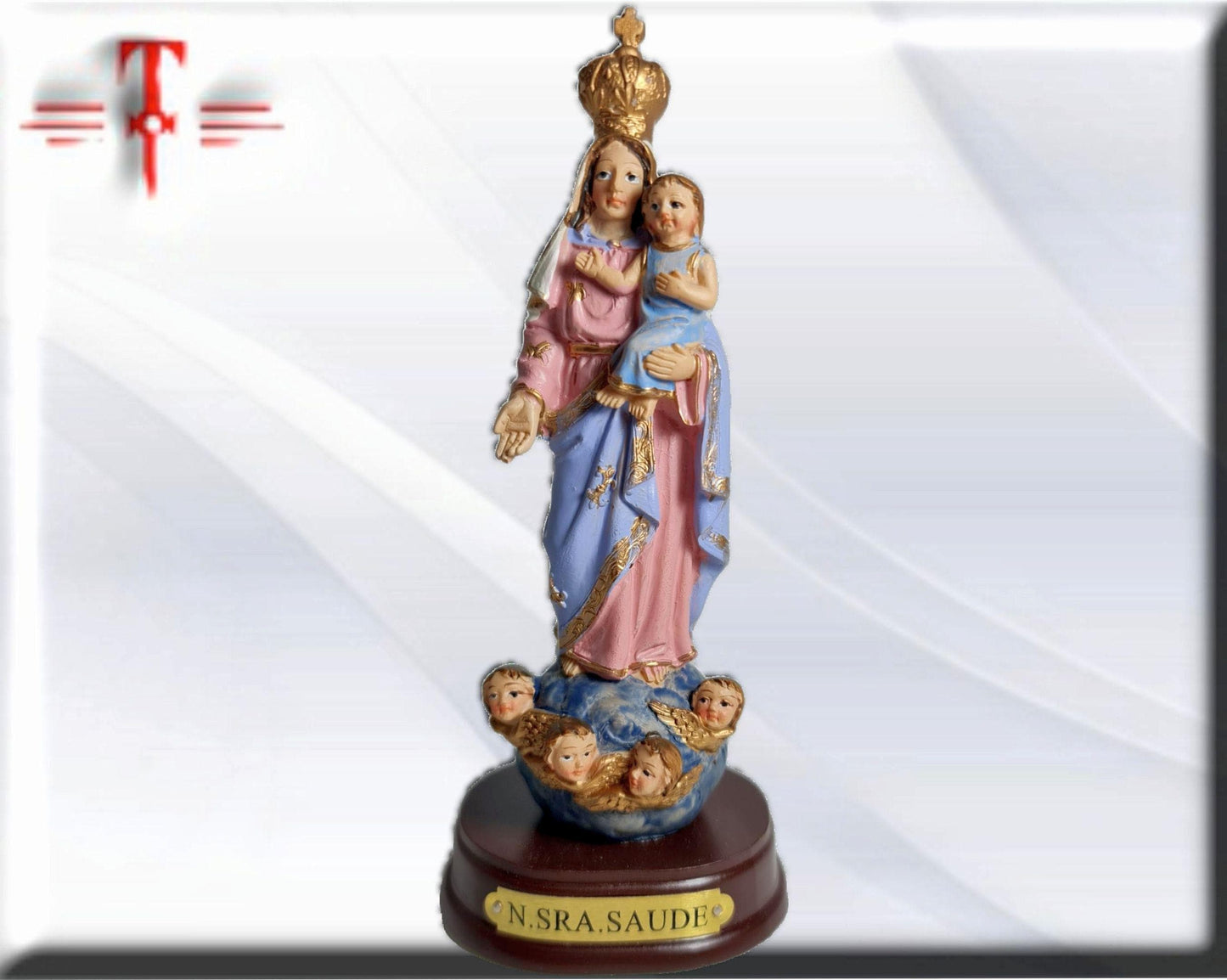 Nuestra Señora de la salud ( Saude ) con niño , virgenes y santos catolicos