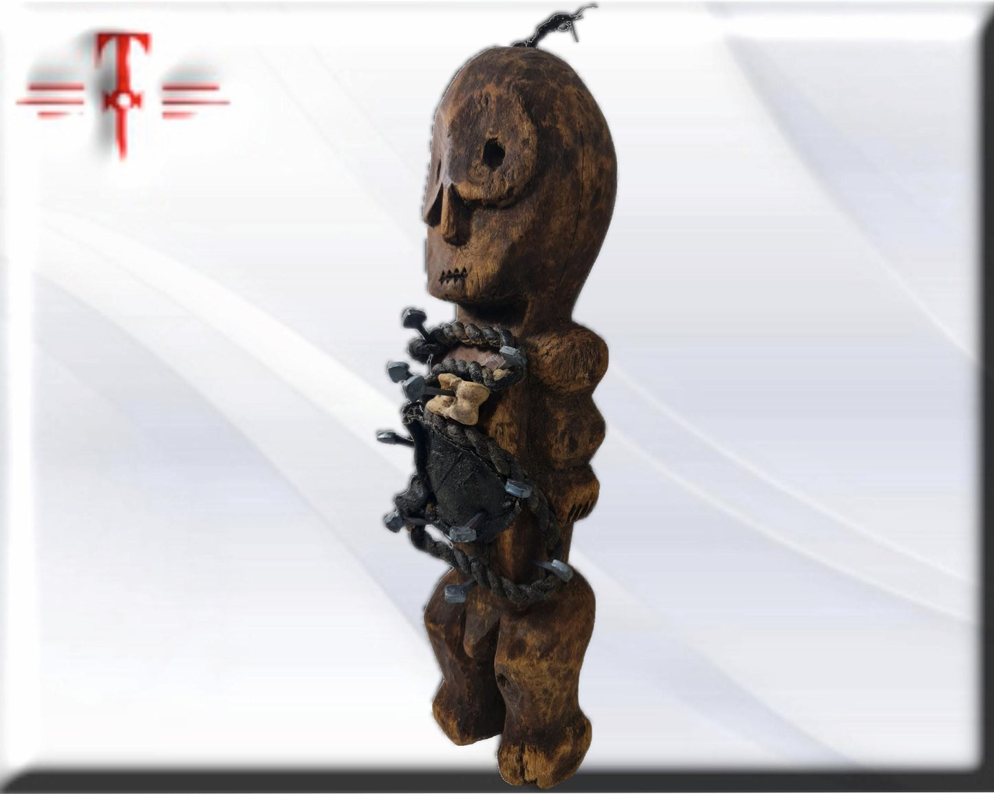 fetiche Guerrero de proteccion Nkisi . arte africano , vodun africa , Benín
