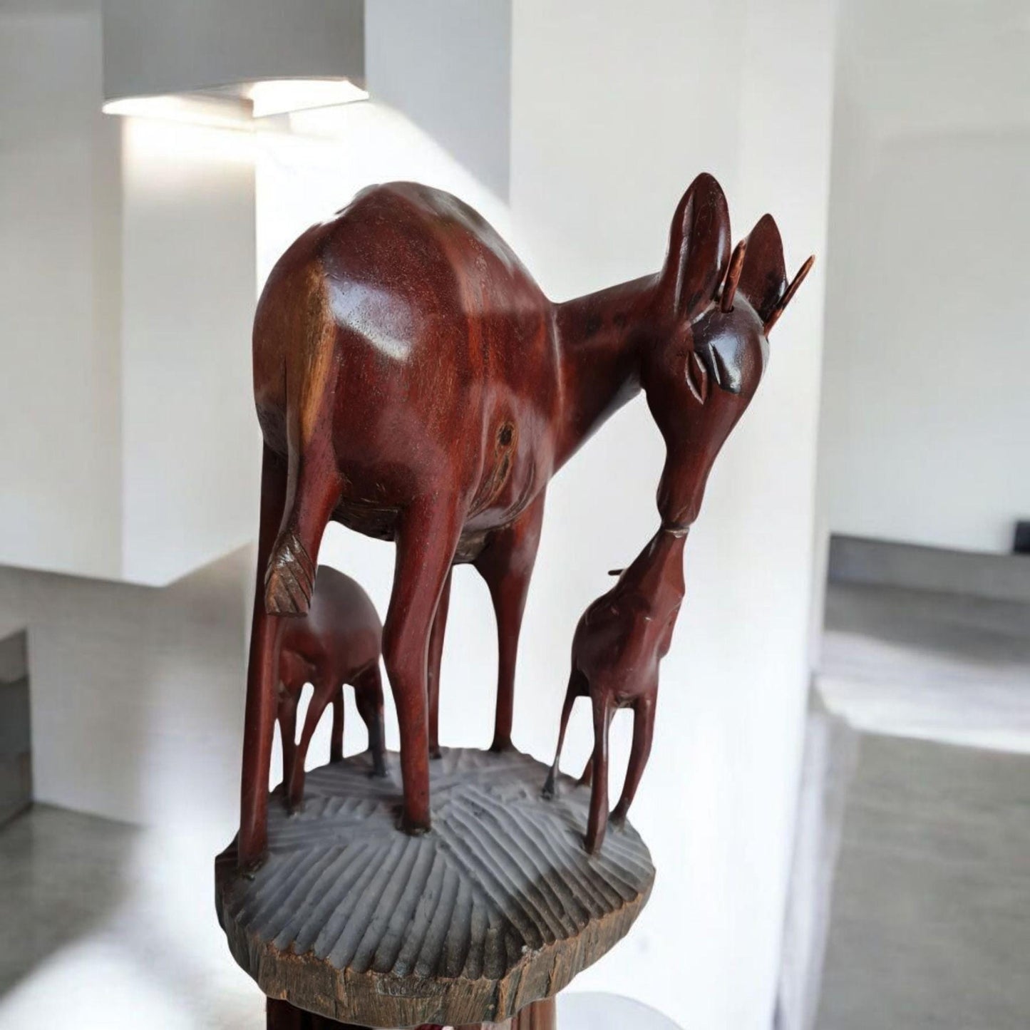 Estatua Familia Animales ciervos , Arte Africano , Galería de arte , Antigüedad , artesanía africana