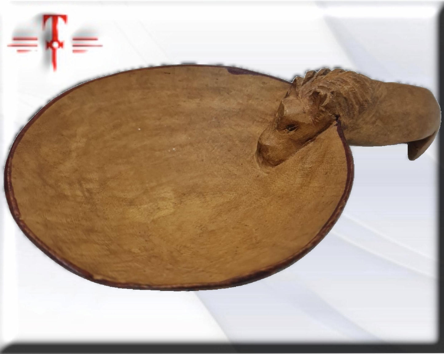 Pareja de cuencos de madera con animales Arte africano , Galería de Arte , antigüedad , Artesanía africana
