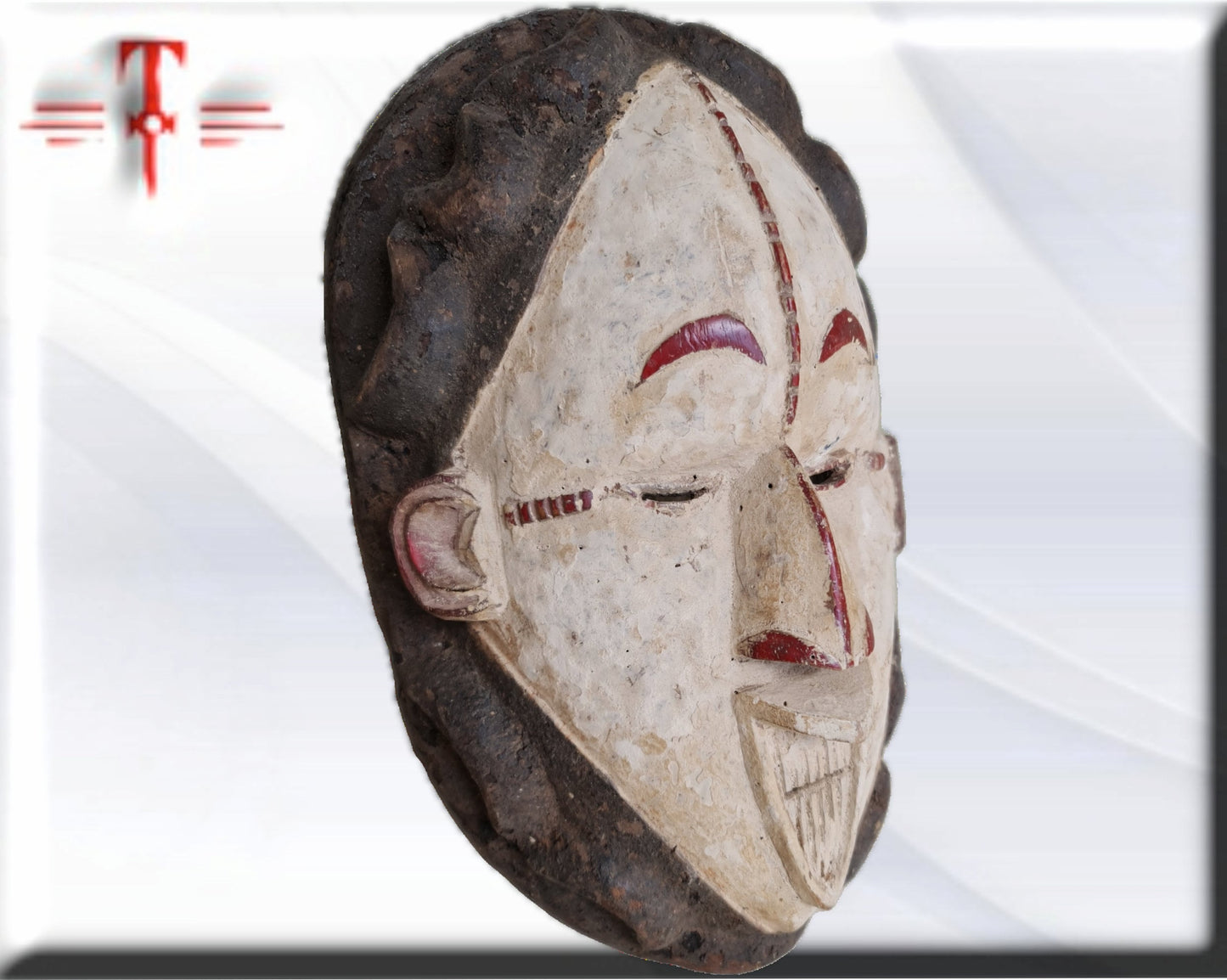 Máscara etnia Vuvi ( Gabon arte africano) Vuvi ethnic mask ( Gabon African art)