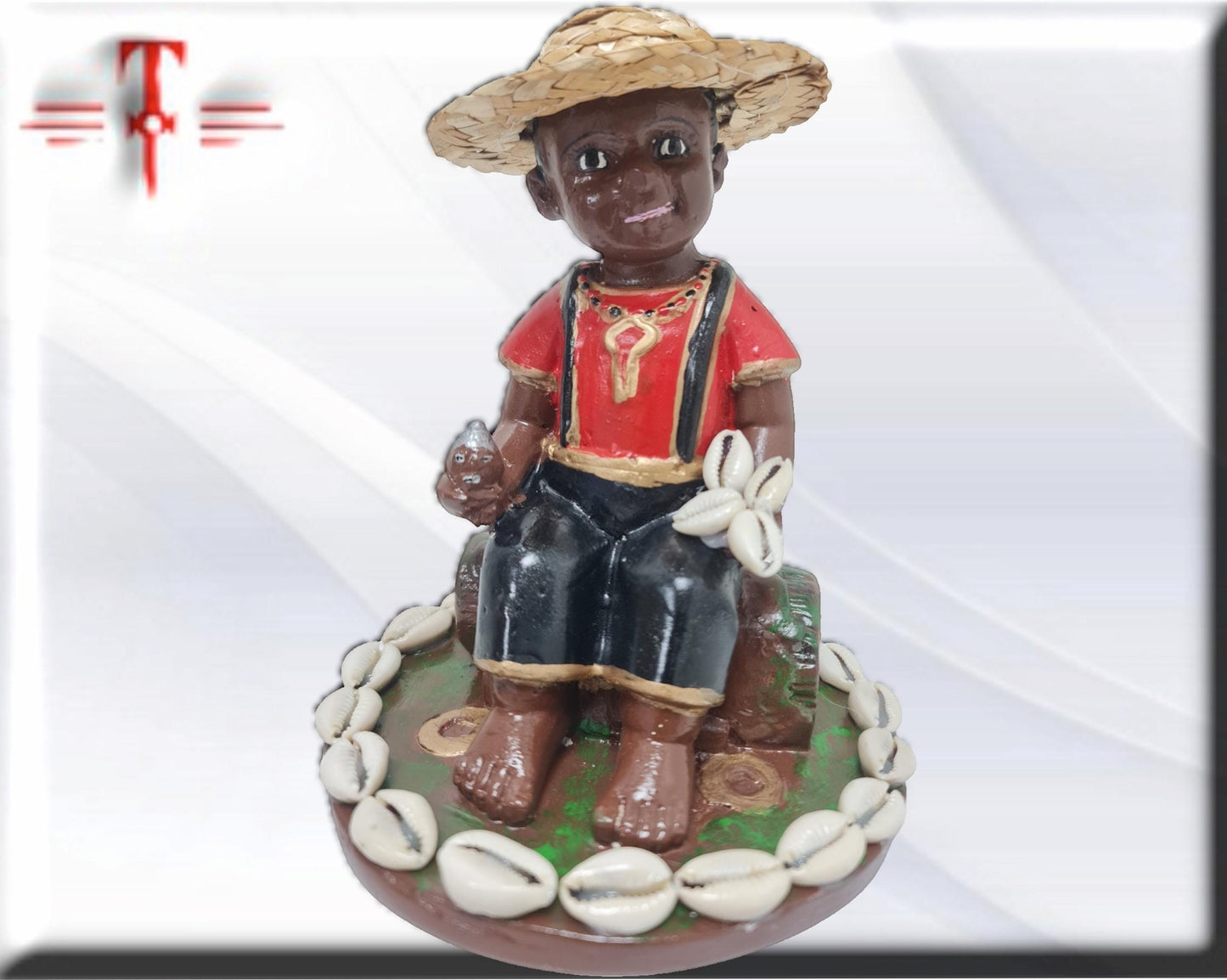 Figura Niño elegua de 16cm , santeria , exu , palo mayombe