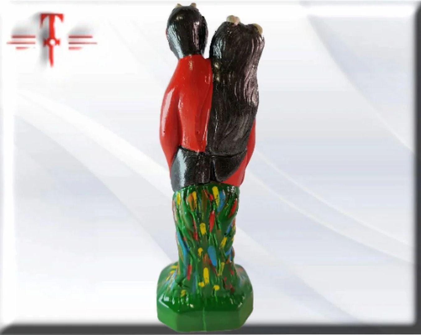 Figura Yeso Exú Dos cabezas , Candomble , kimbisa, Umbanda