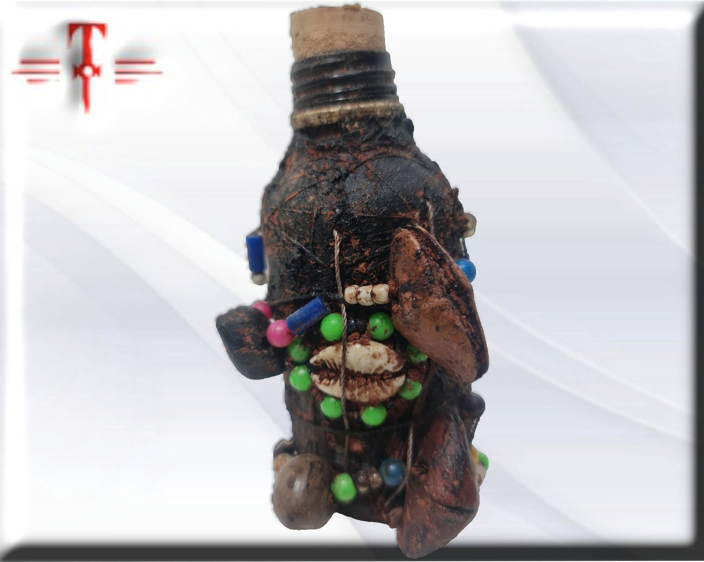Botella con Polvos magicos para alejar personas , vudu , African vodun