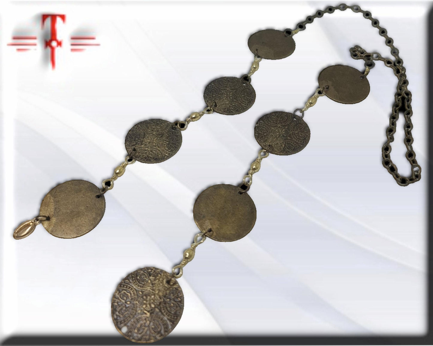 Ekuele ekwele opele de Orula Orunmila Ifá Santeria , grabado bronce