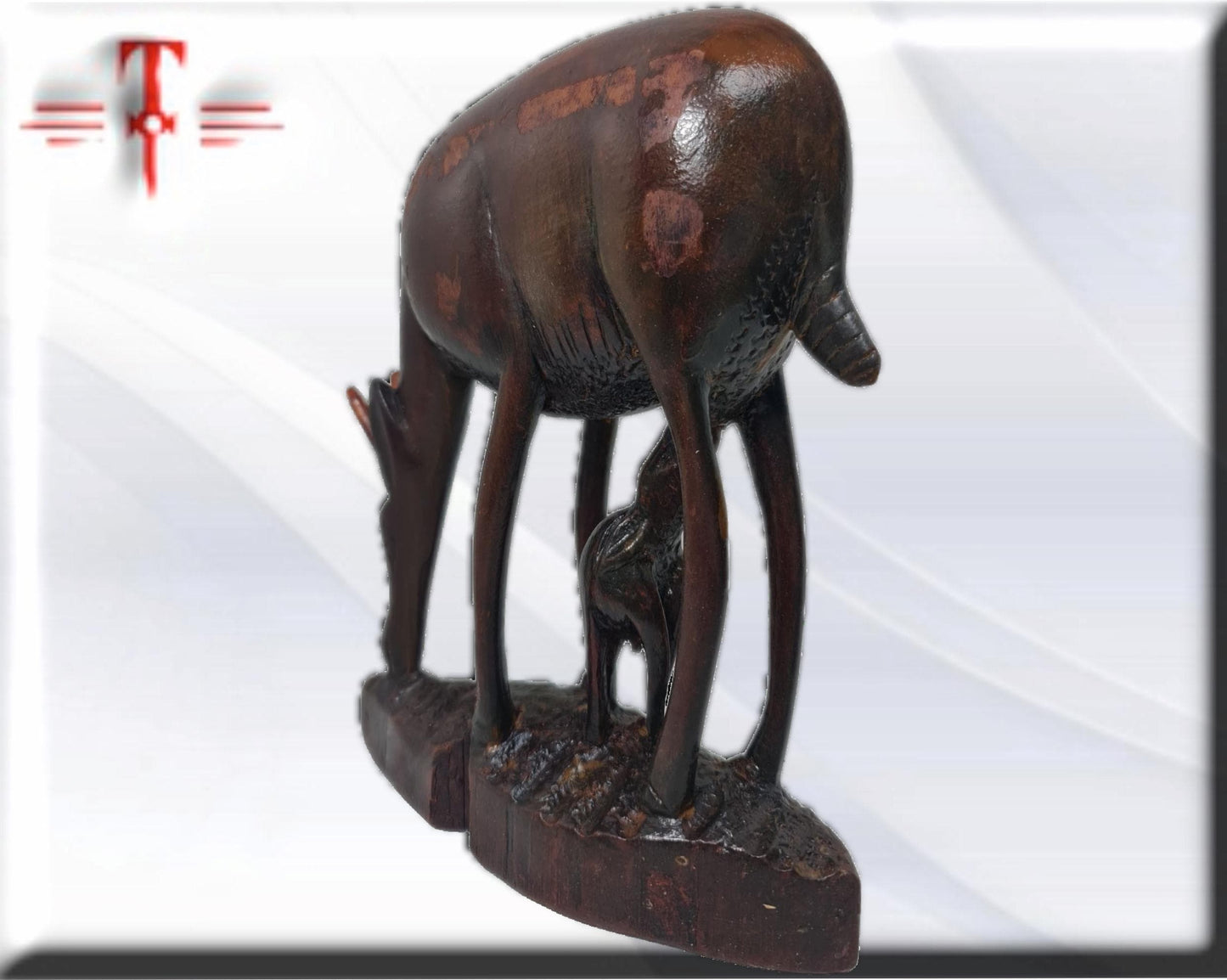 Ciervo madera , animal decoracion del hogar - producto artesanal