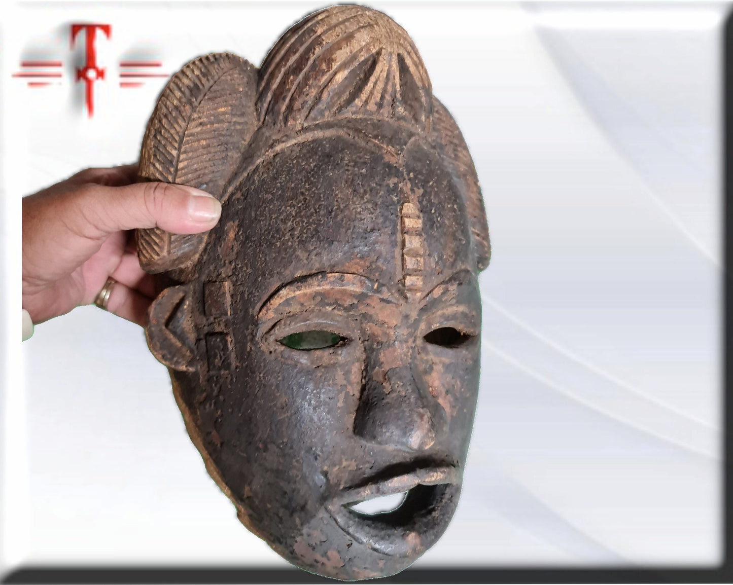 Máscara etnia Yombe ( Congo arte africano) Yombe ethnic mask ( Congo African art)