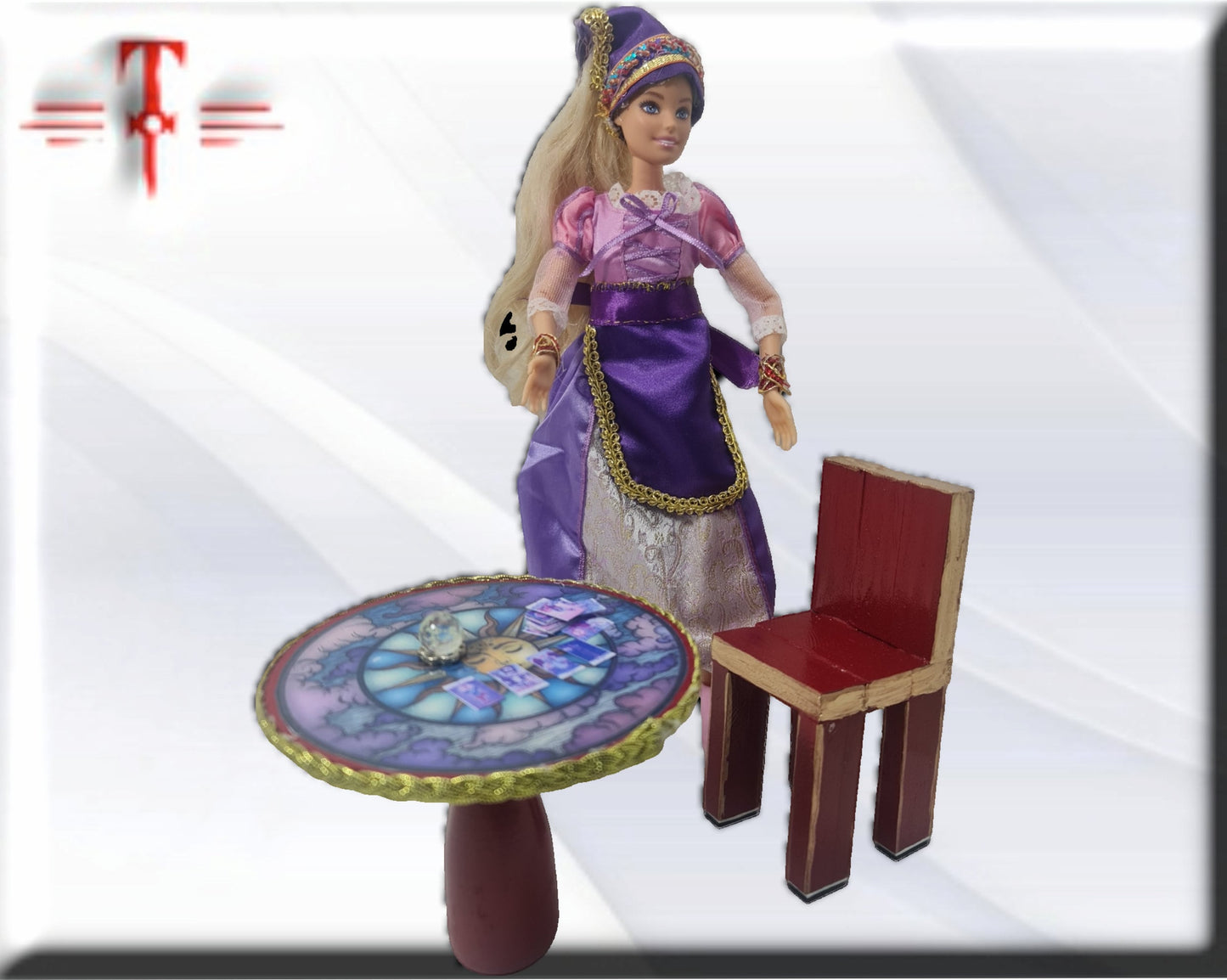 Zigeunerpuppen-Tarot-Leser, Zingara, Kristallkugel-Hellseher, Tarot, Wahrsagerei