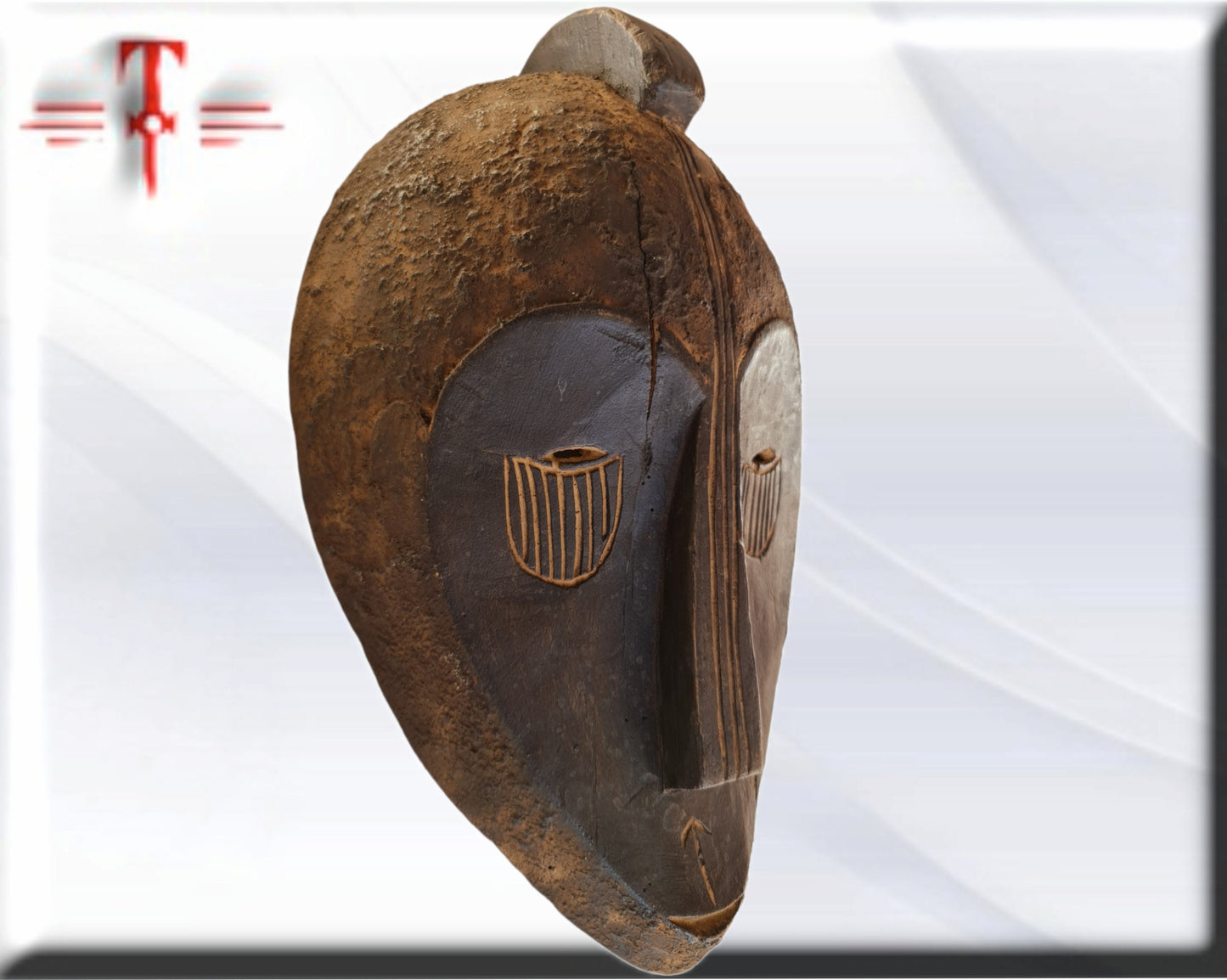 Máscara Mangbetu Congo , arte africano , Galería de arte , antigüedad