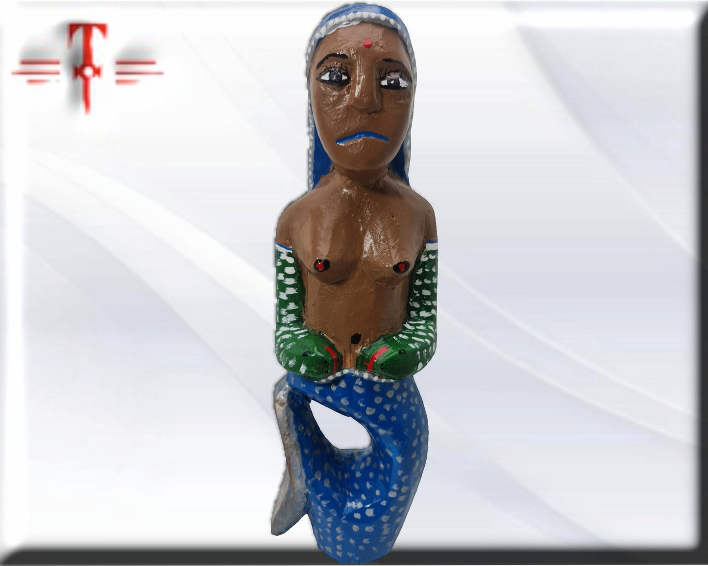 Escultura madera Mami Wata , original de Africa ( Benín ) Yemaya