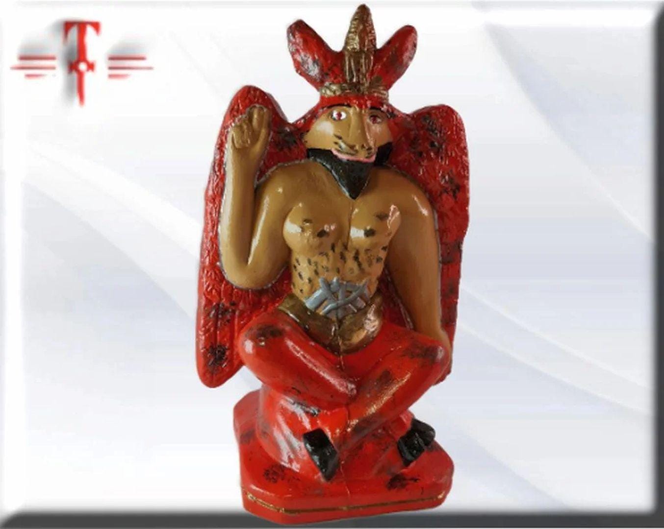 Figura Yeso Exú Belzebú , Candomble , kimbisa, Umbanda