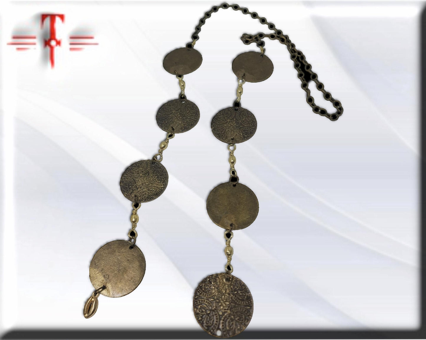 Ekuele ekwele opele de Orula Orunmila Ifá Santeria , grabado bronce