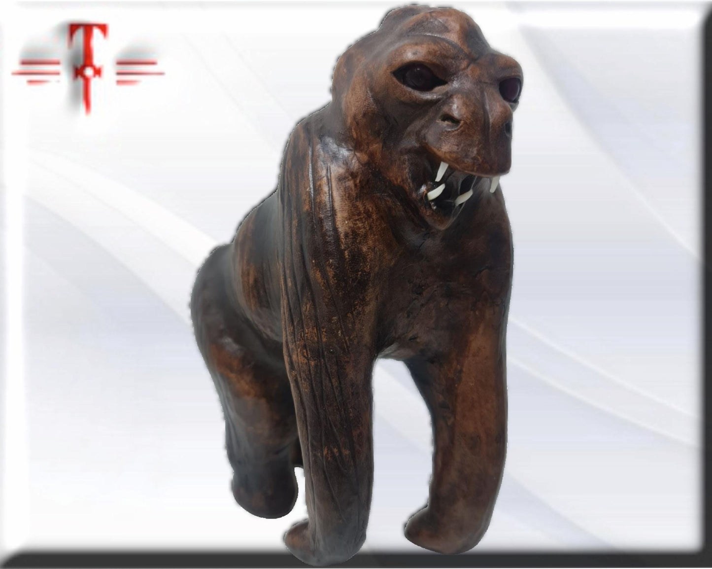 Gorila de cuero , animal decoracion del hogar - producto artesanal
