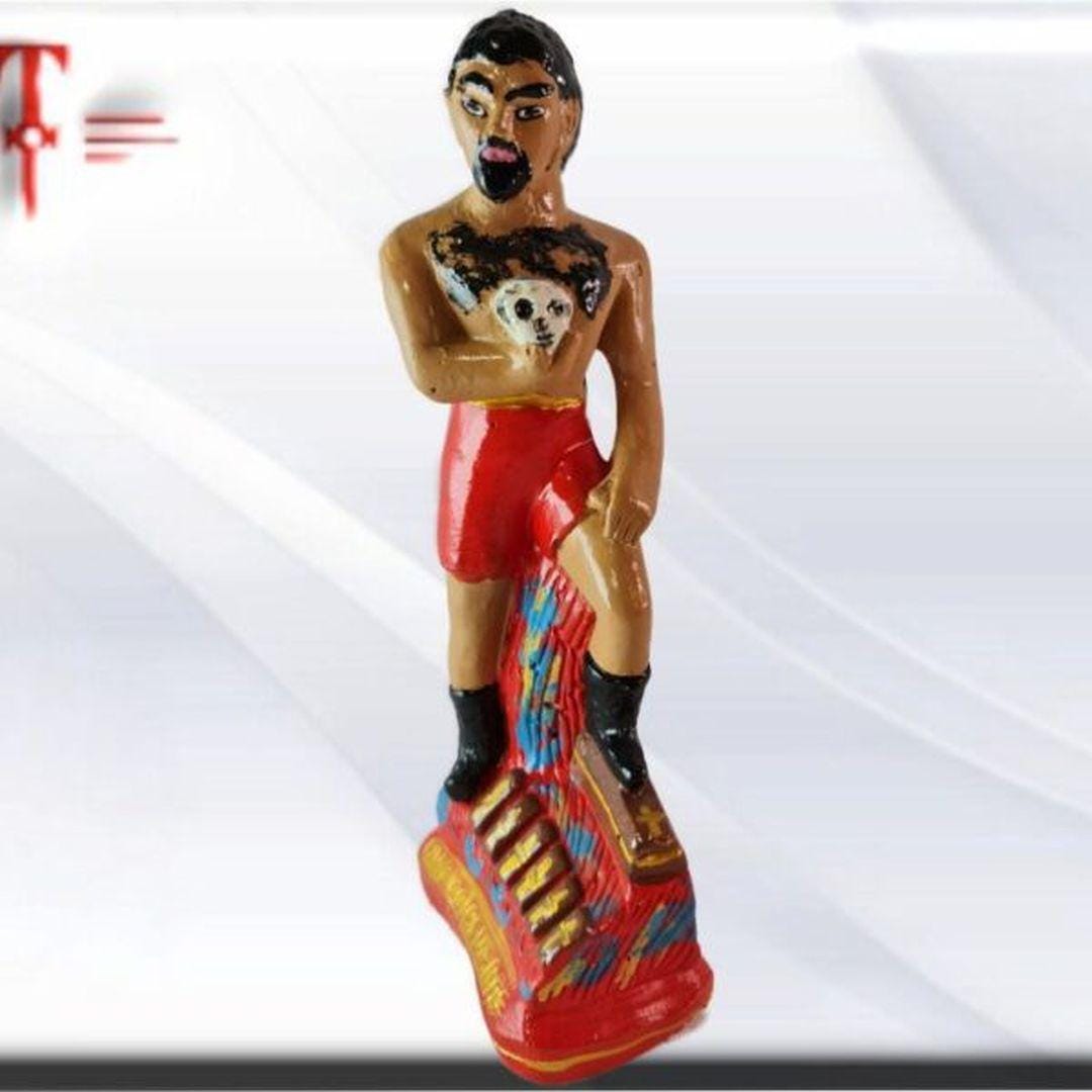 Figura Yeso Exú 7 Catacumbas , Candomble , kimbisa, Umbanda