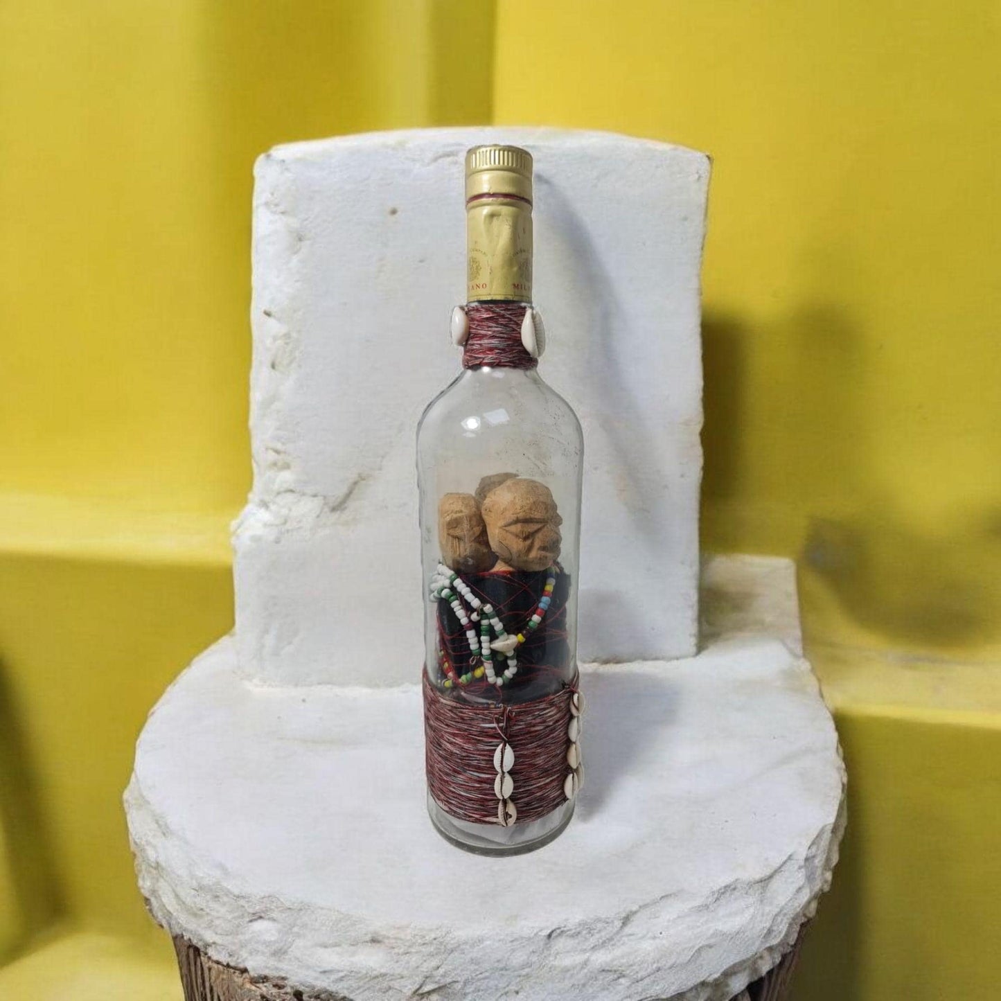 Botella Mágica Vodoun togbosu, proteccion brujeria y muertos , Fon , Yoruba, Santeria, Palo Mayombe .
