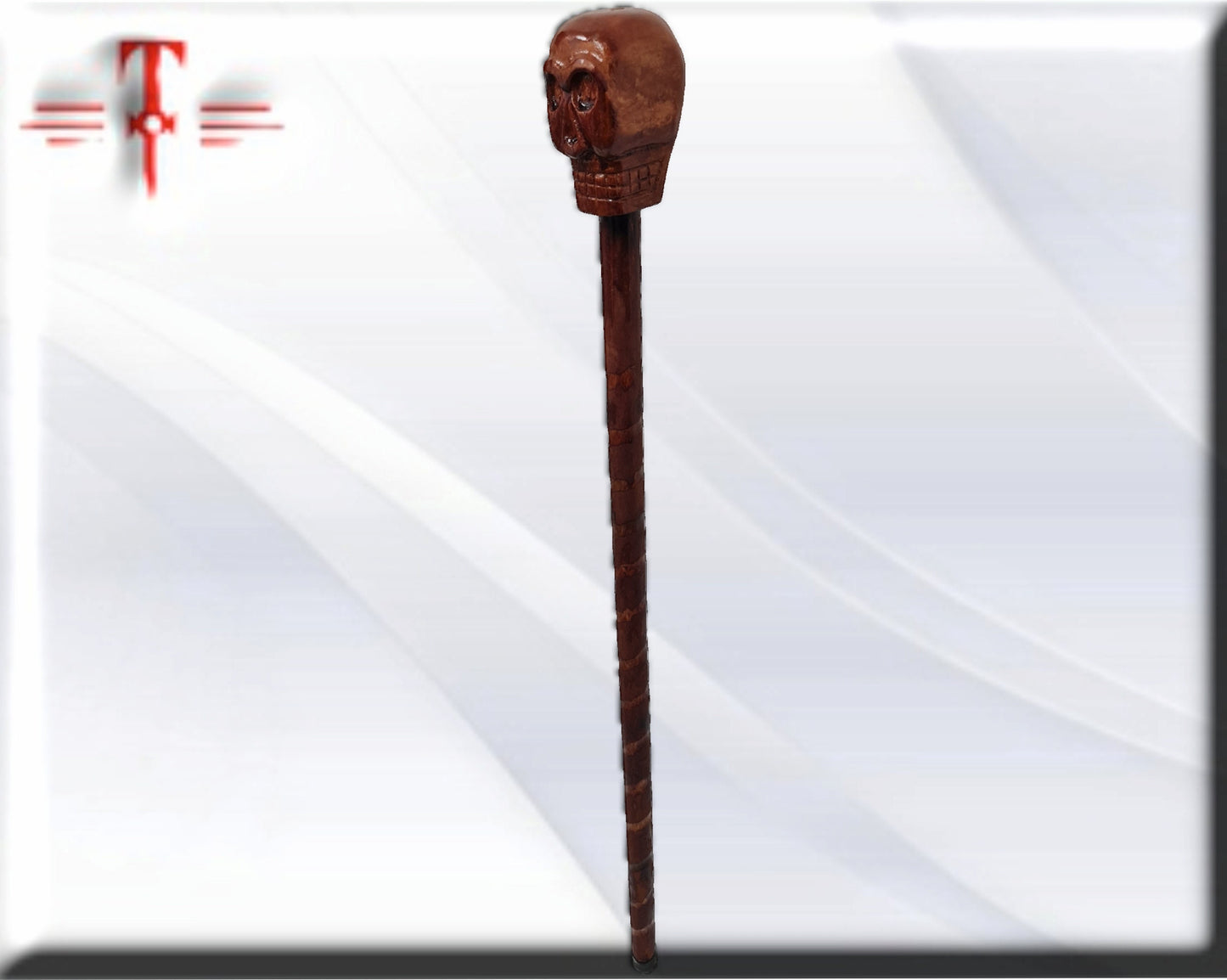 Bastón de carga Eggun con calavera , santería , Palo Mayombe , voodoo