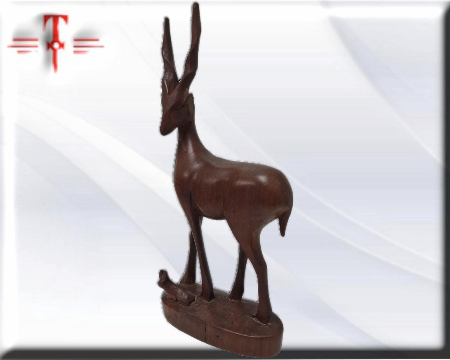 Ciervo madera , animal decoracion del hogar - producto artesanal