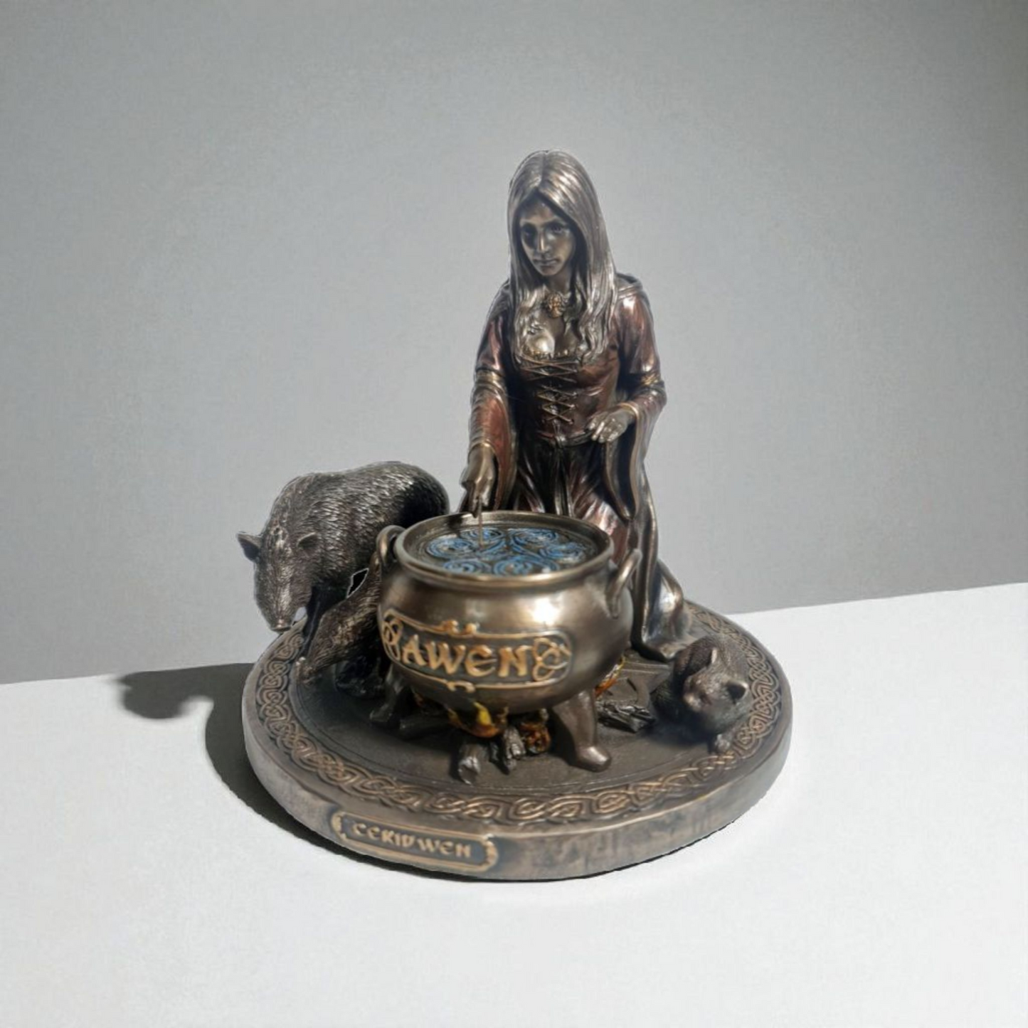 Statue des Gottes Dagda, mythologische Götter, esoterische und religiöse Gegenstände, handbemalt