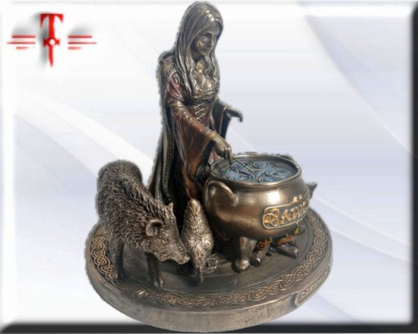 Statue des Gottes Dagda, mythologische Götter, esoterische und religiöse Gegenstände, handbemalt