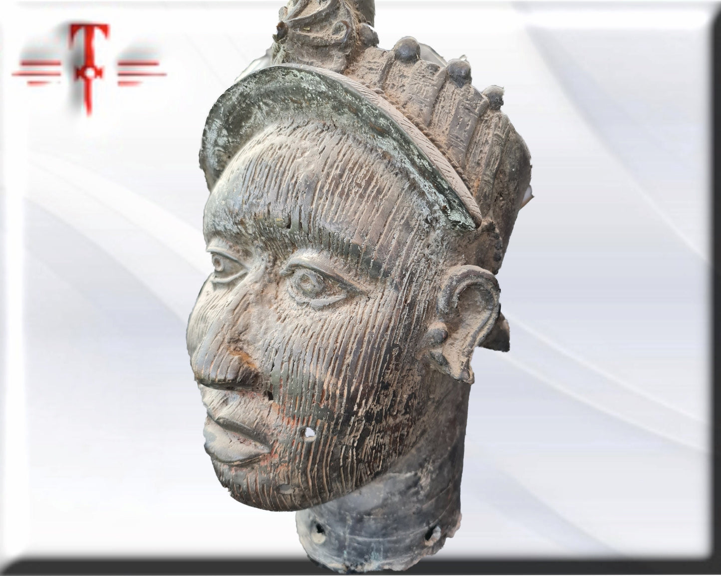 Busto de Ifá , Arte africano , Yoruba , Escultura de bronce 6 kilogramos