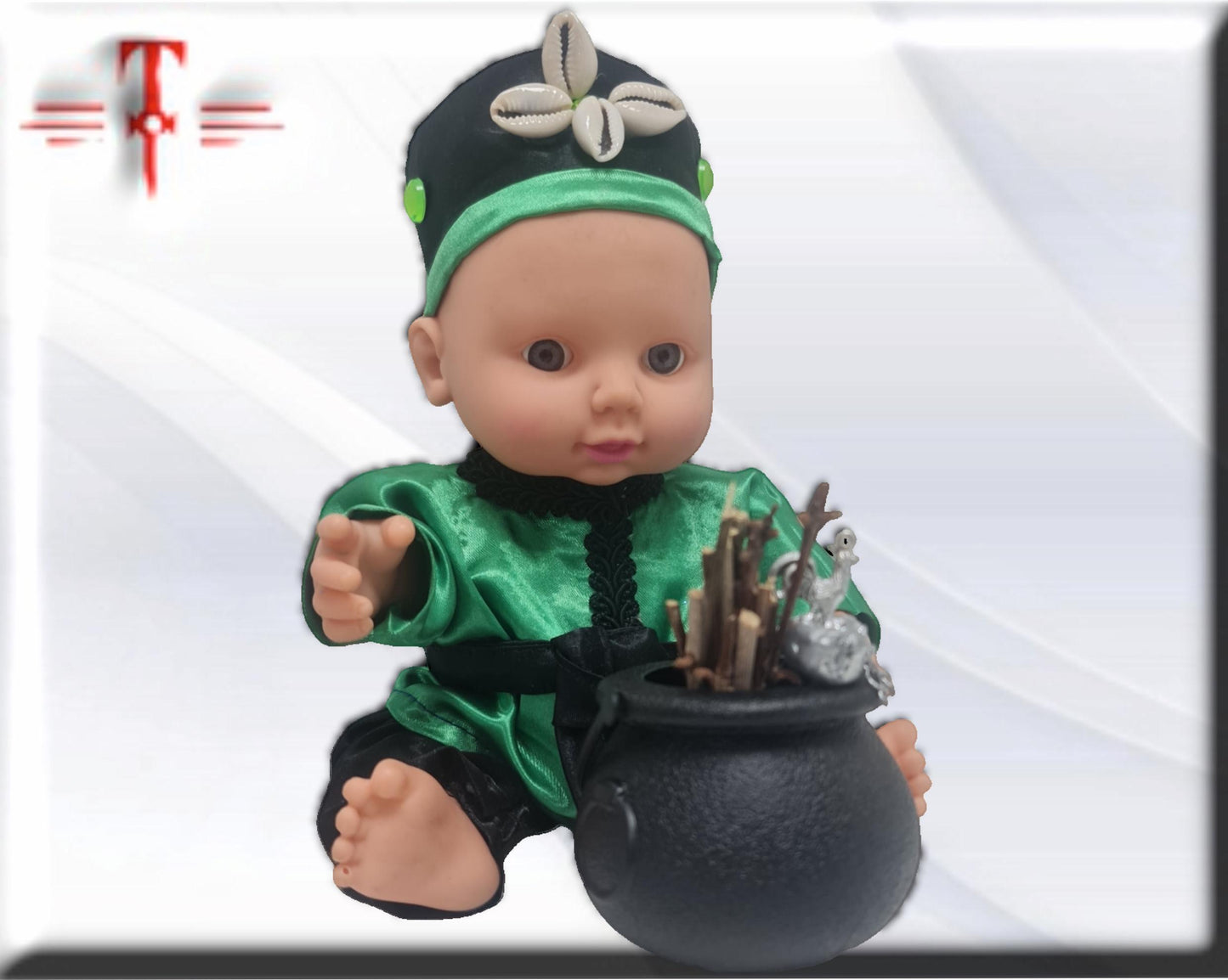 Muñeco Orisha Ogun Oggun, santería yoruba lucumí