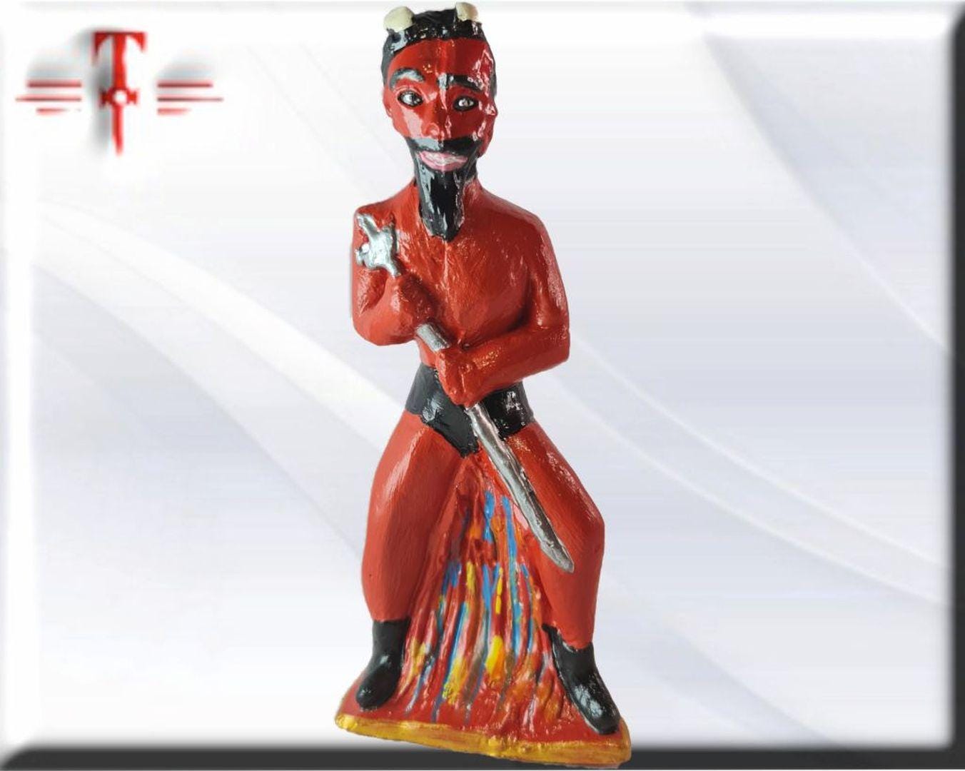 Figura Yeso Exú Lucifer , Candomble , kimbisa, Umbanda