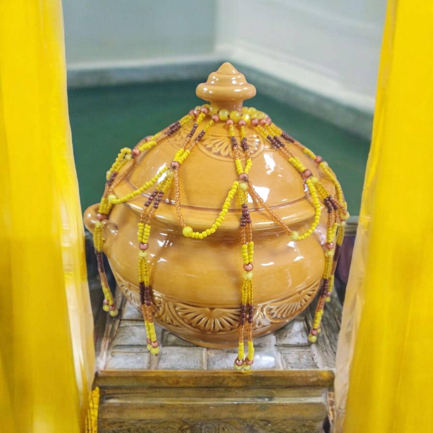 Malla para sopera de la orisha Oshun , santería Palo Mayombe , Oxum Umbanda , Panteon yoruba