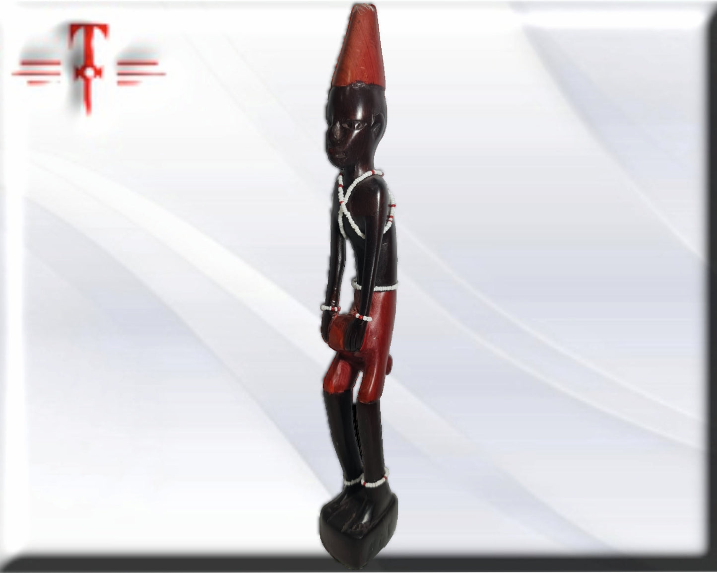 Africano con tambor arte tribal africano hecho a mano