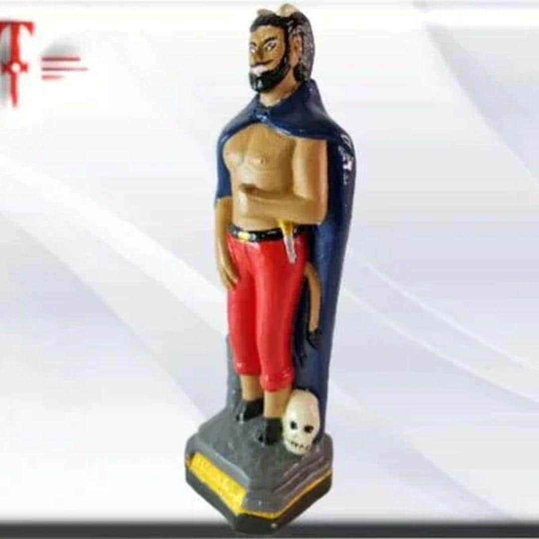Figura Yeso Exú Tranca rua das almas , Candomble , kimbisa, Umbanda