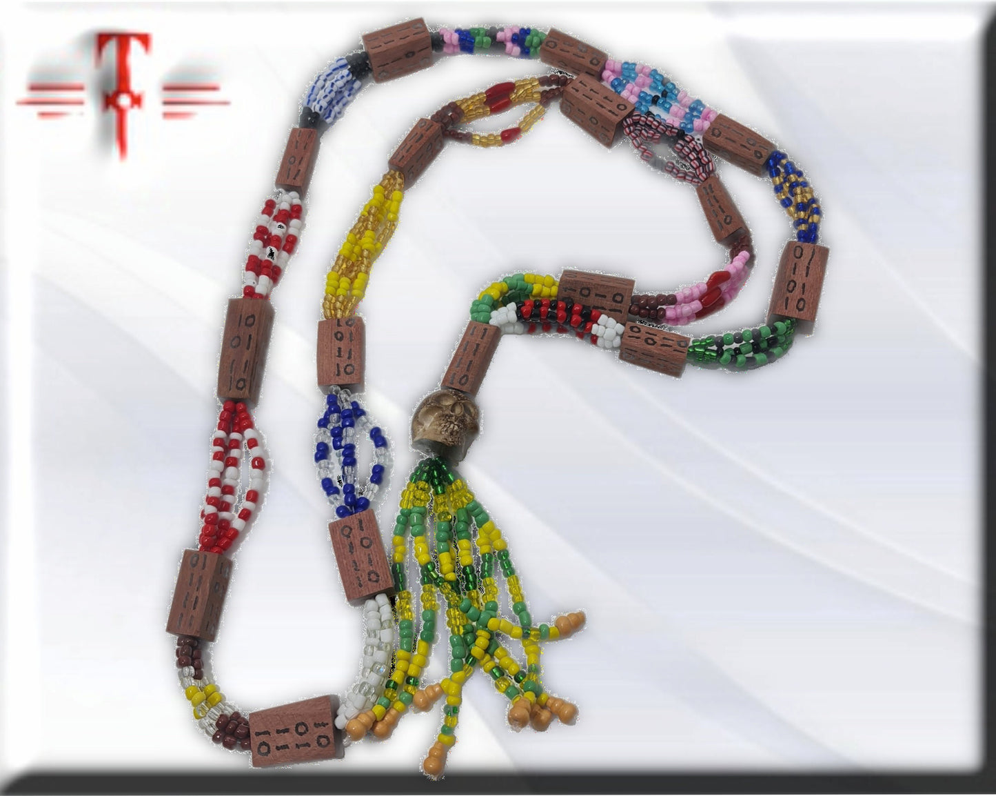 Collar Ogbe Yonó madera de Acana - Babalawo - Santeria Palo Mayombe
